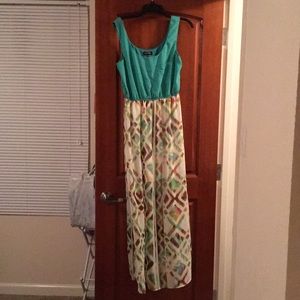 Tribal Maxi with Sheer Skirt